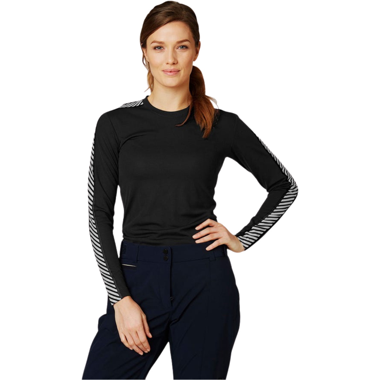 2026 Helly Hansen Womens HH Lifa Crew Base Layer 48326 - Black